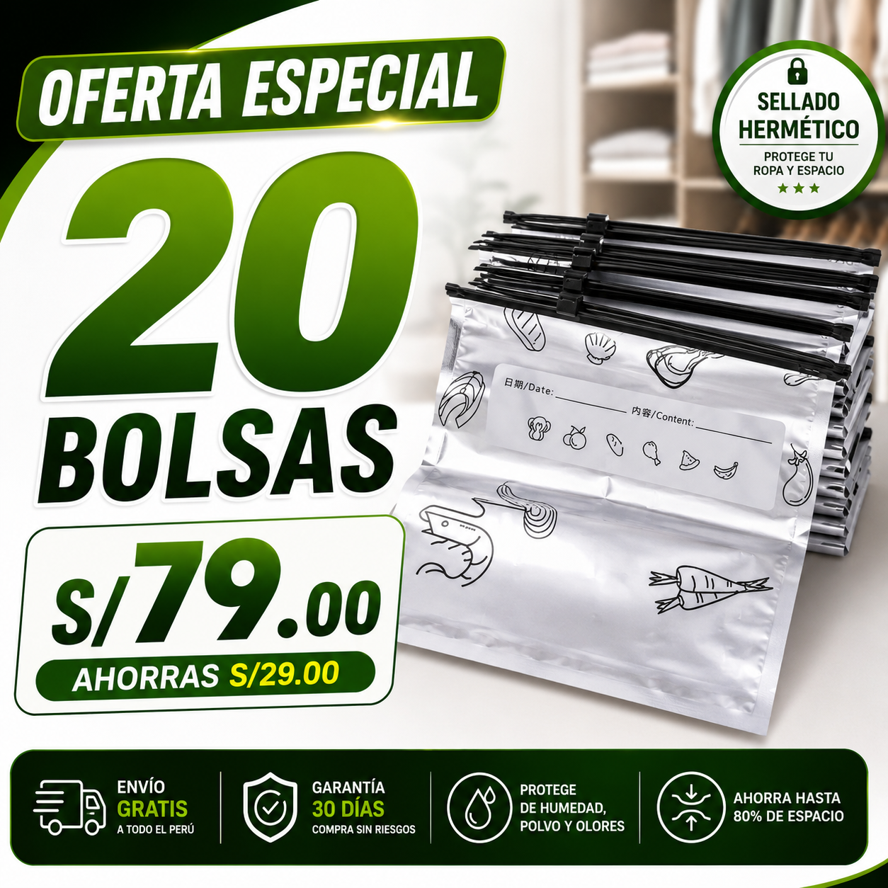 bolsas reutilizables para guardar comida